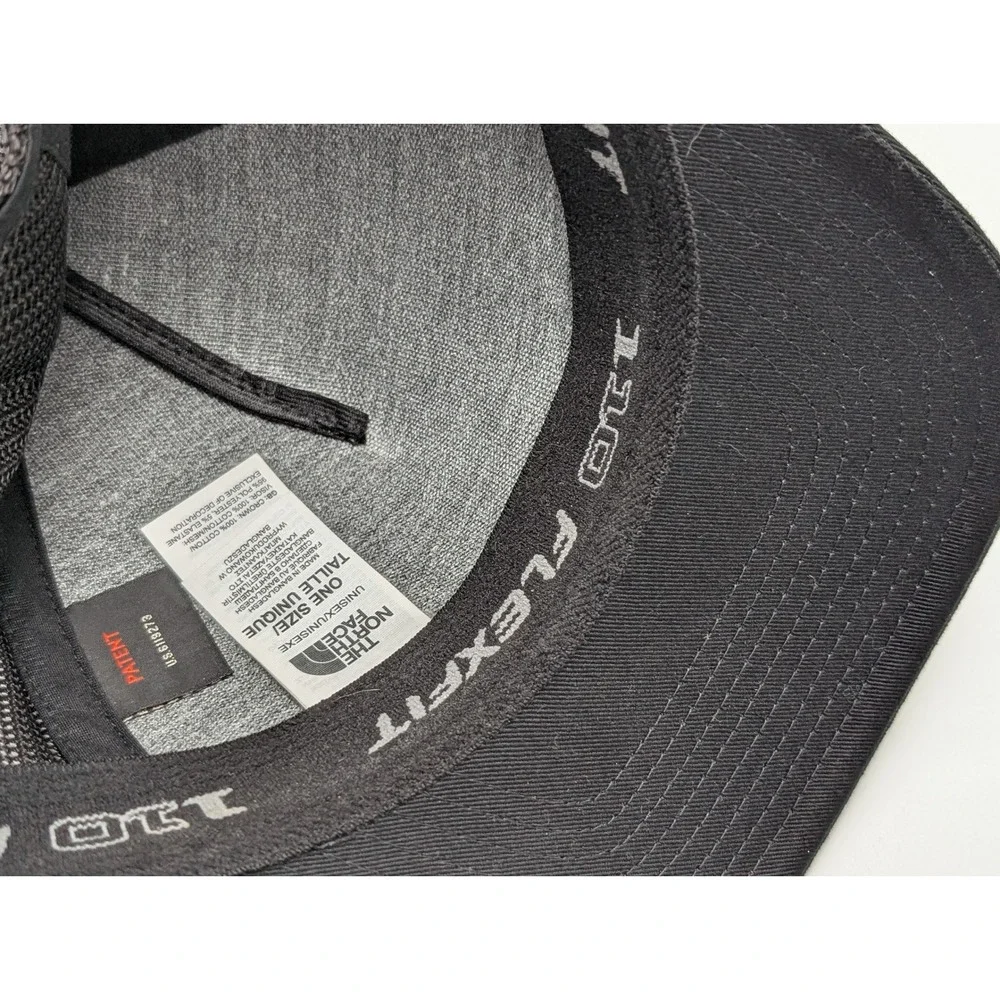 The North Face Hat‎  Black Camo Logo Trucker Snapback Flexfit 110 Cap